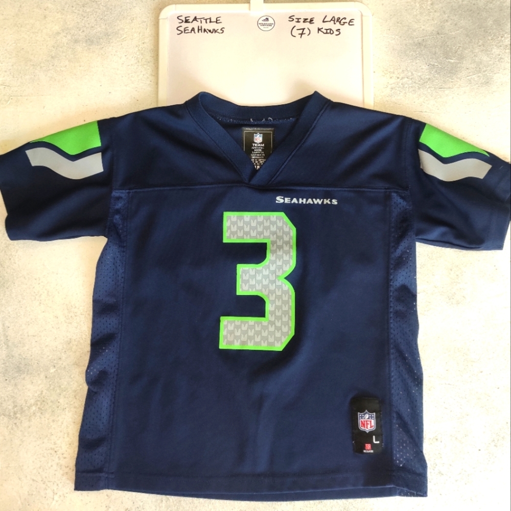 Seattle Seahawks #3 Wilson Youth jersey  7+